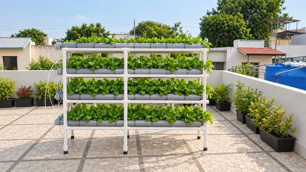GrowNesso NFT hydroponic systems installed on a rooftop farm
