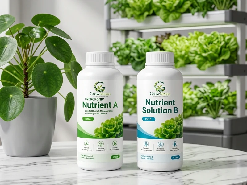 Hydroponic Nutrient Solution A and B bottles